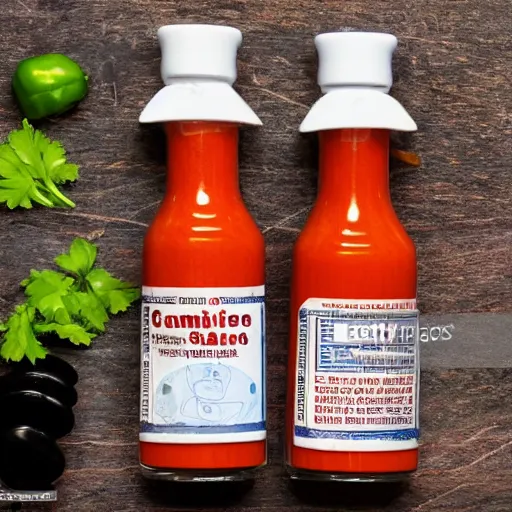 Image similar to chemist turns vinyl gloves into hot sauce, stock photo