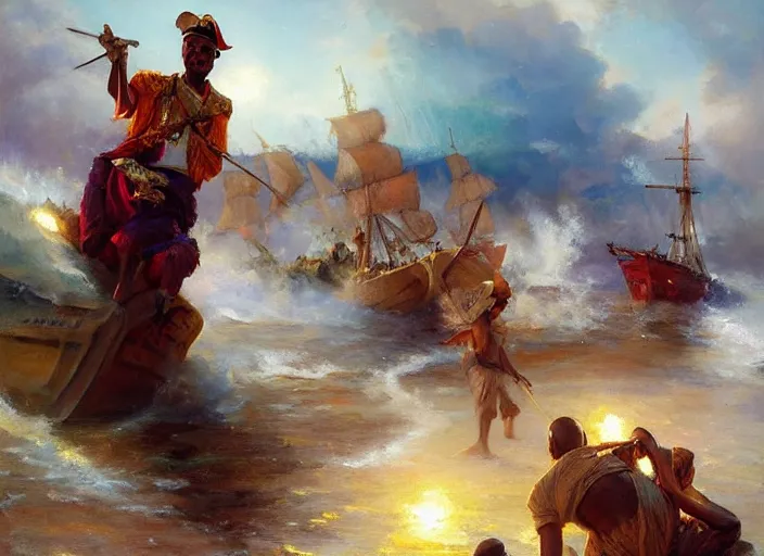 Image similar to somalian pirates by vladimir volegov and alexander averin and delphin enjolras and daniel f. gerhartz