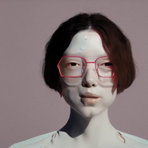 Prompt: abstract 3d female portrait without glasses age 40 by james jean and Jason Chan, rendering, redshift, octane