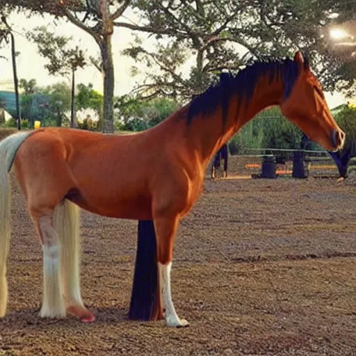 Prompt: the world's longest horse