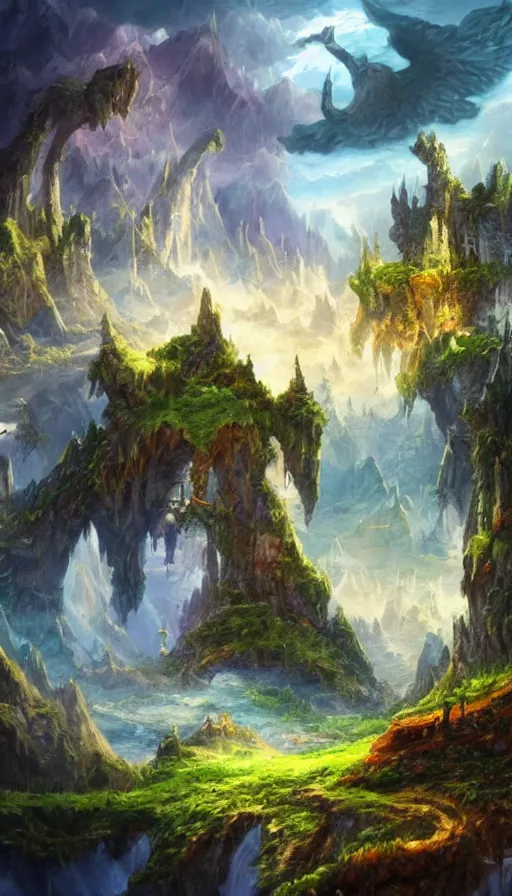 Image similar to fantastic fantasy landscape