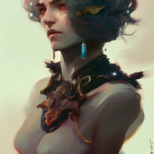 Image similar to a beautiful portrait of a beautiful obsidian sorceress, game of thrones concept art by pete mohrbacher and guweiz and ilya kuvshinov, digital art, highly detailed, intricate, sharp focus, trending on artstation hq, deviantart, unreal engine 5, 4 k uhd image