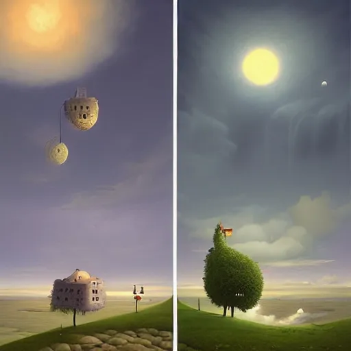 Image similar to day and night, gediminas pranckevicius