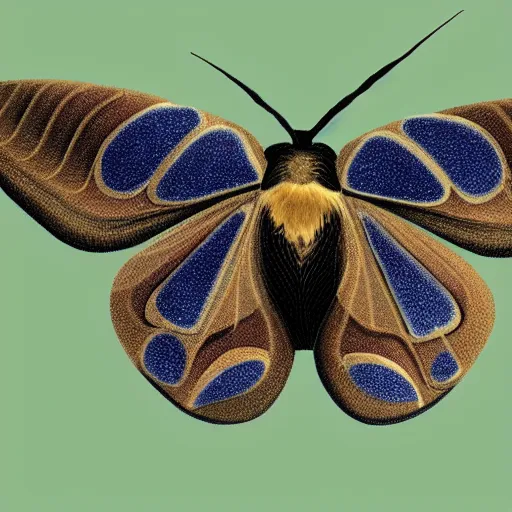 Prompt: scientific illustration of a beautiful moth