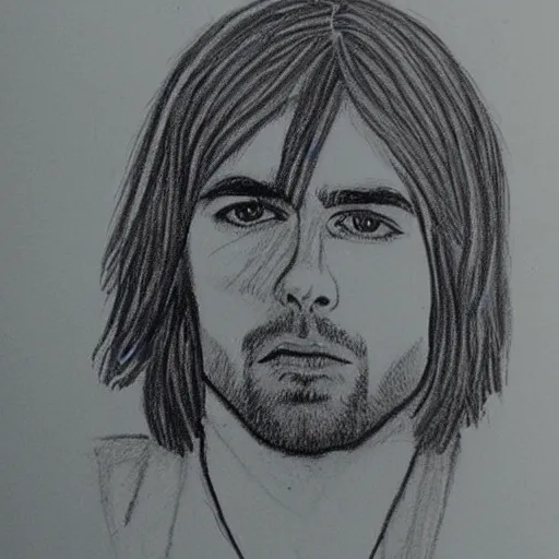 Image similar to kurt cobain drawn silhouette