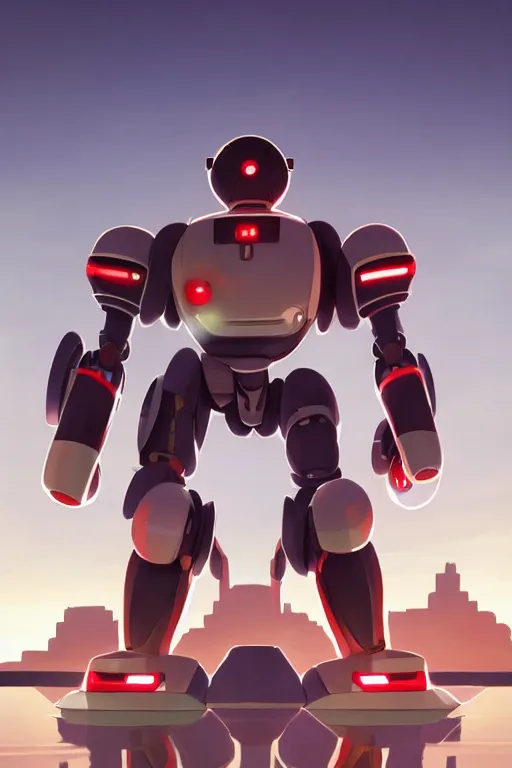 Image similar to metabots medabots medarotto medarot robot minimalist comics, behance hd by jesper ejsing, by rhads, makoto shinkai and lois van baarle, ilya kuvshinov, rossdraws global illumination ray tracing hdr radiating a glowing aura