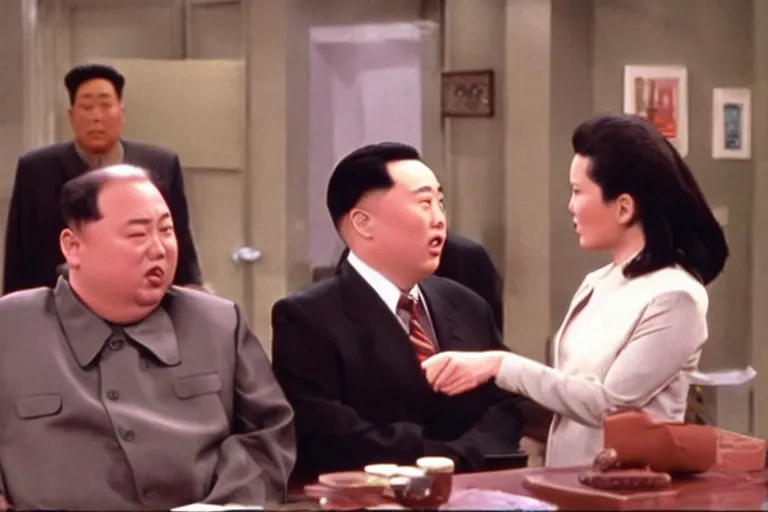 Prompt: Scene from Seinfeld where Jerry confronts Kim Jong-un