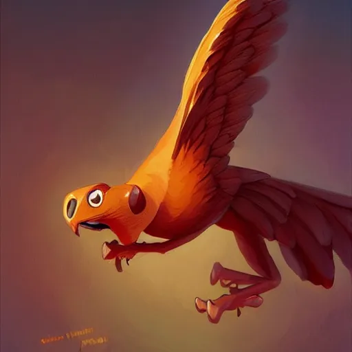 Image similar to peanut, peanut with wings, flying peanut, peanuts behance hd artstation by Jesper Ejsing, by RHADS, Makoto Shinkai and Lois van baarle, ilya kuvshinov, rossdraws