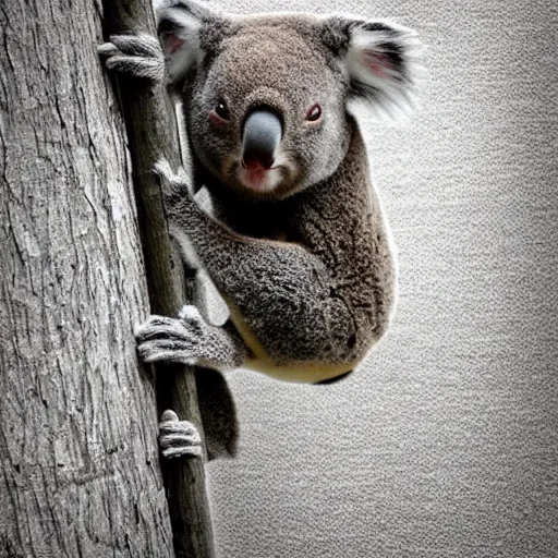 Image similar to ninja koala as a ninja, beautiful award winning professional creature profile photography