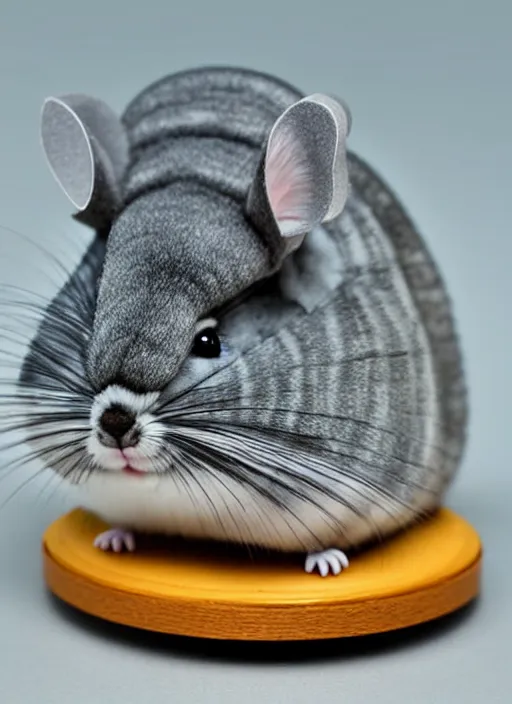 Image similar to 80mm resin detailed miniature of fluffy chinchilla, Product Introduction Photos, 4K, Full body, simple background