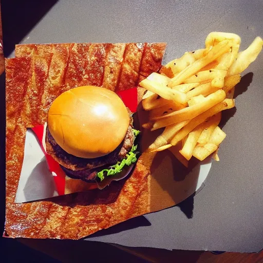 Image similar to high resolution photo of cheeseburger, michelin star, delicious, food photography, instagram, trending