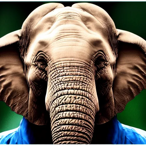 Image similar to Elephant + Putin face