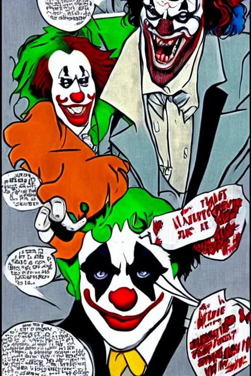 Prompt: joker versus it clown