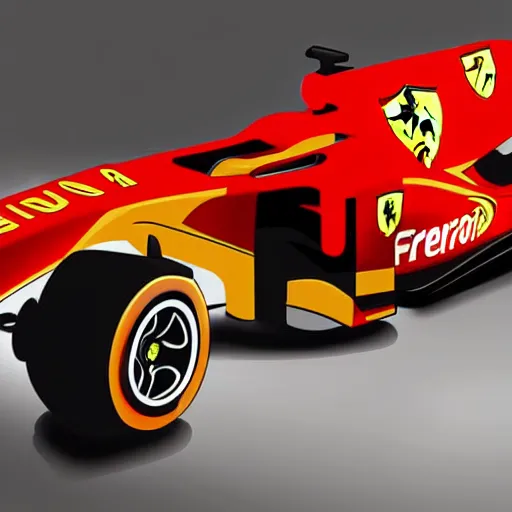 Prompt: Ferrari Formula 1 Car, digital art, realistic, detailed, artstation