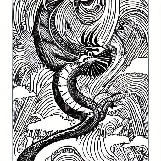 Image similar to mcbess illustration of a dragon, colorful!!!