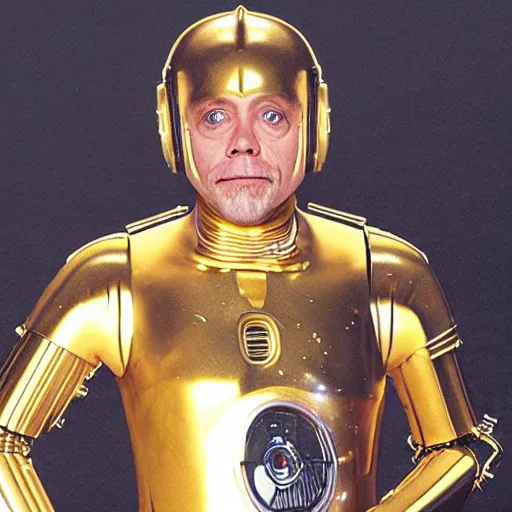 Image similar to mark hamill as c - 3 po