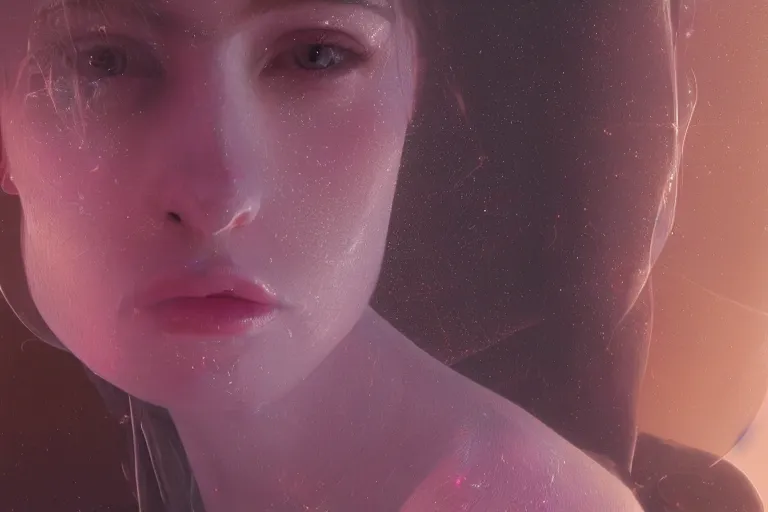 Prompt: a very beautiful hyper realistic portrait of a woman made of transparent glass and filled with glowing organs creating, rendered by beeple, by makoto shinkai, syd meade, starwars, by space art concept, sci - fi, digital art, unreal engine, wlop, trending on artstation, 4 k uhd image, octane render