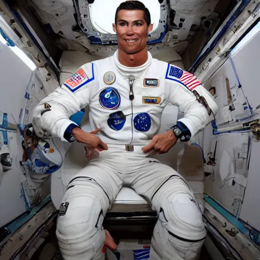 Image similar to cristiano ronaldo as astronaut