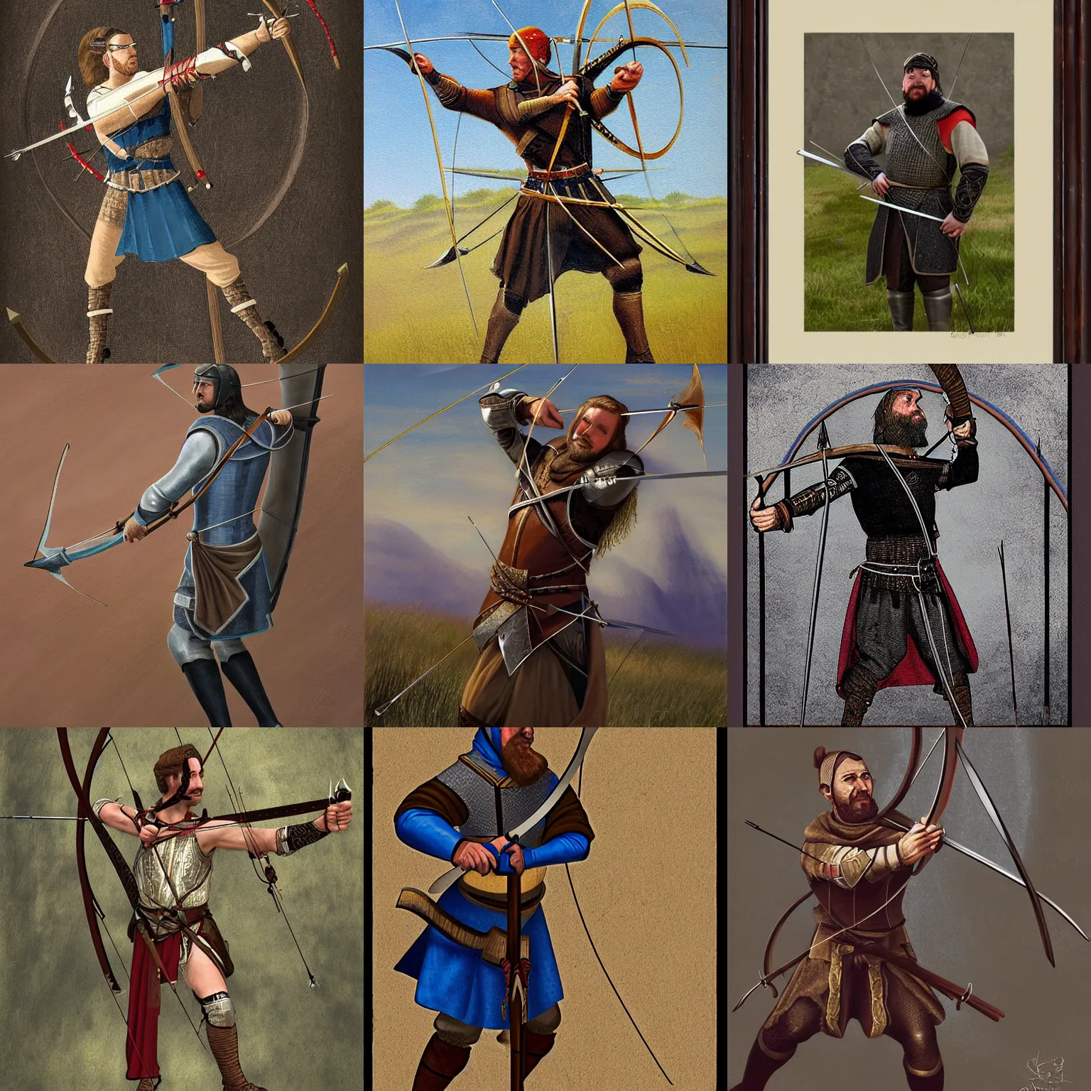 Prompt: medieval archer by greg machness
