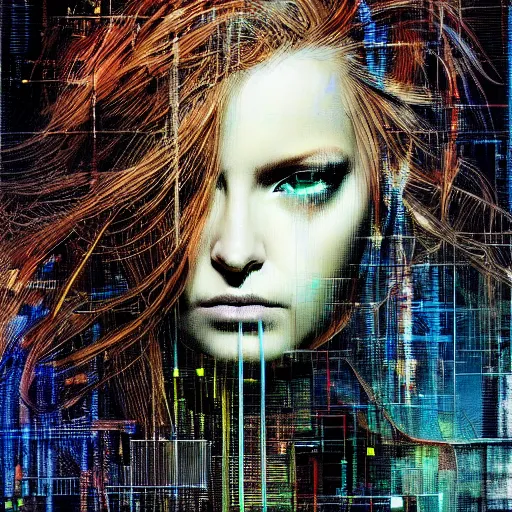 hyperrealistic portrait of a mysterious cyberpunk | Stable Diffusion ...