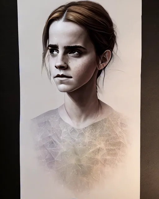 Image similar to emma watson as hermione cast wand spell, hogwarts, d & d, soft diffused light, bjork aesthetic, translucent, by rineke dijkstra and artgerm, intricate details, highly detailed, masterpiece,