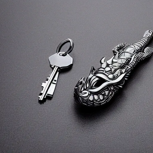 Prompt: dragon car keys