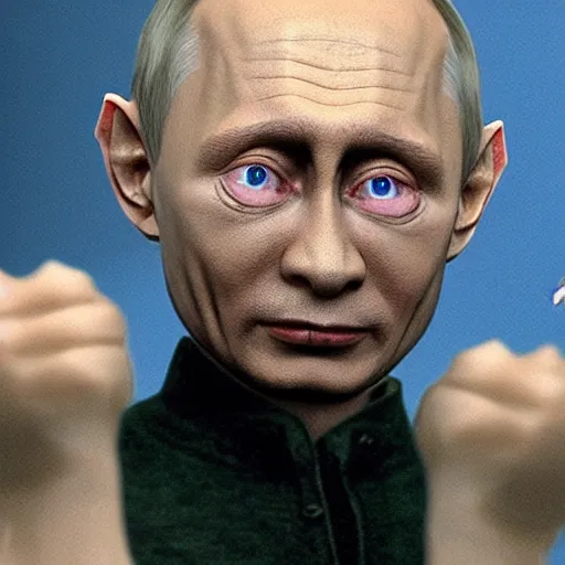 Image similar to putin as a gollum ftom lord of the rings