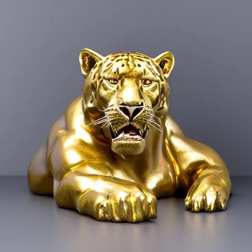 Image similar to golden jaguar sculpture
