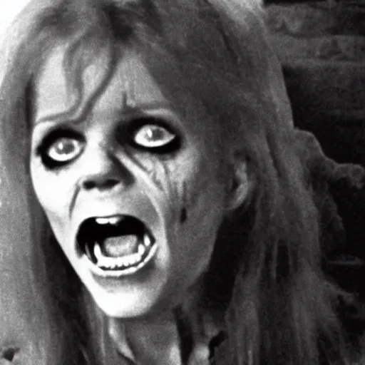 Image similar to zombie possessed linda blair in the exorcist (1973)