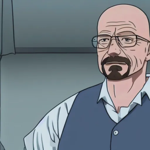 Prompt: walter white in the anime love live