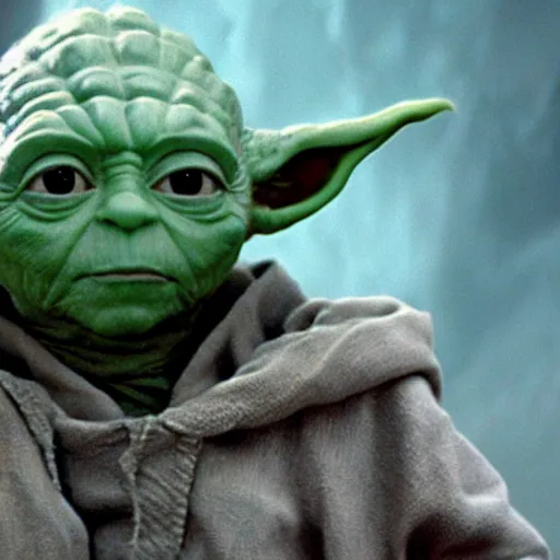 Image similar to film still of yoda in the movie alien movie 4 k