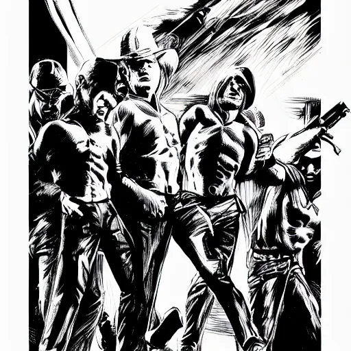 Prompt: bloody sunday in the style of Gene Colan