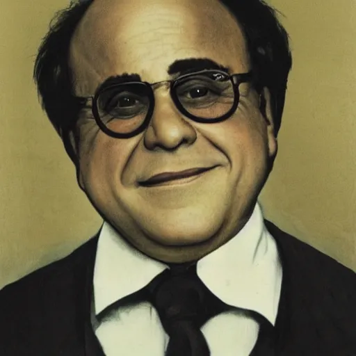 Image similar to danny devito, presidential portrait, 1 8 9 2