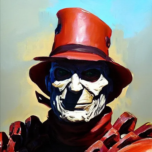 Image similar to greg manchess portrait painting of partially armored freddy krueger as overwatch character, medium shot, asymmetrical, profile picture, organic painting, sunny day, matte painting, bold shapes, hard edges, street art, trending on artstation, by huang guangjian and gil elvgren and sachin teng