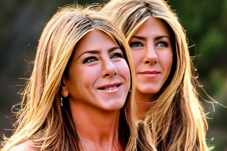 Image similar to jenifer aniston, fantasy, ultra realistic!!!, clear weather, golden hour, sharp focus