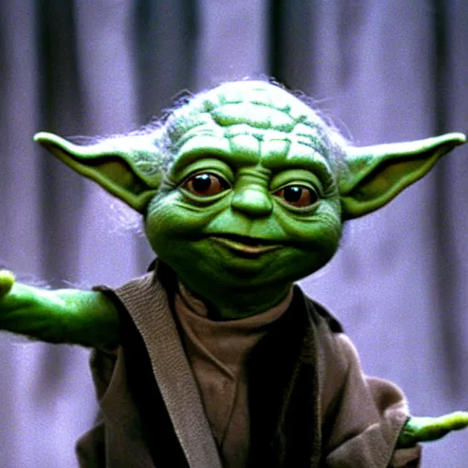 Image similar to yoda hosting the muppet show