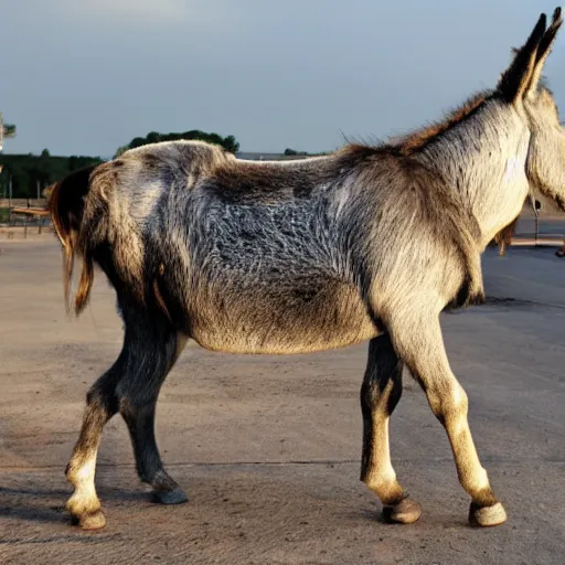 Image similar to donkey made of concrete