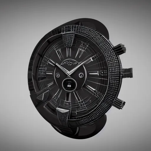 Image similar to futuristic wrist watch, 3d render, cinematic shot, hyper realistic