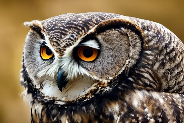 Prompt: wildlife photography of an Owl-bear by Emmanuel Lubezki