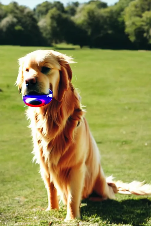 Prompt: a female snotty bitchy golden retriever with euro sunglasses