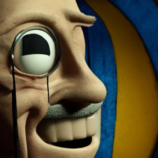 Image similar to A still of Bryan Cranston in the film Coraline, highly detailed, very detailed, extremely detailed, detailed, HD Quality, taken in the mid 2000s