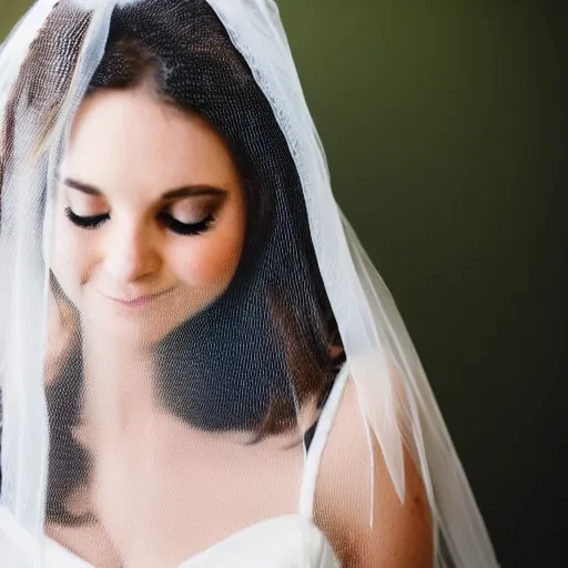 Image similar to cute kitten wearing a bride veil
