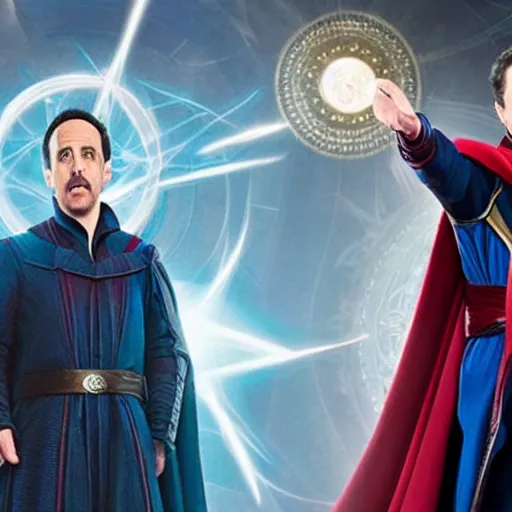 Image similar to film still of Jerry Seinfeld as Doctor Strange in the Multiverse of Madness