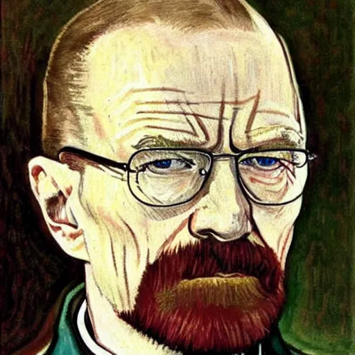 Prompt: walter white painted by Vincent van Gogh