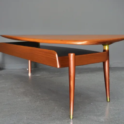 Prompt: mid century coffee table in the style of ico parisi