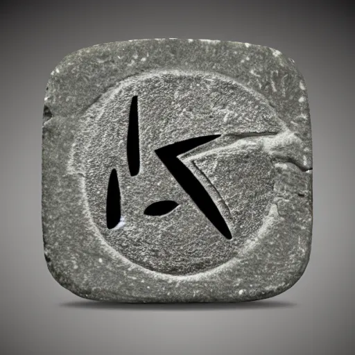 Image similar to stone logo, art style 1960