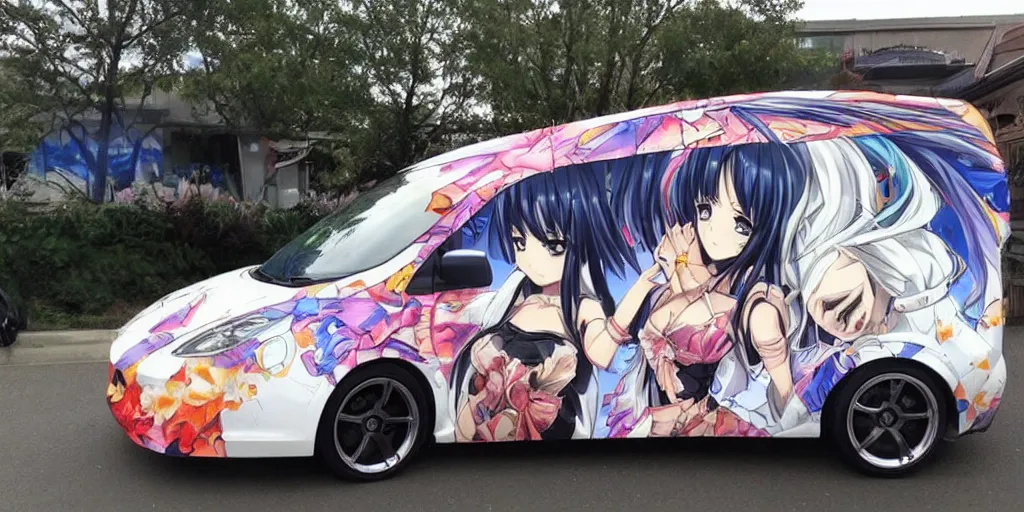 Image similar to harem, anime car wrap