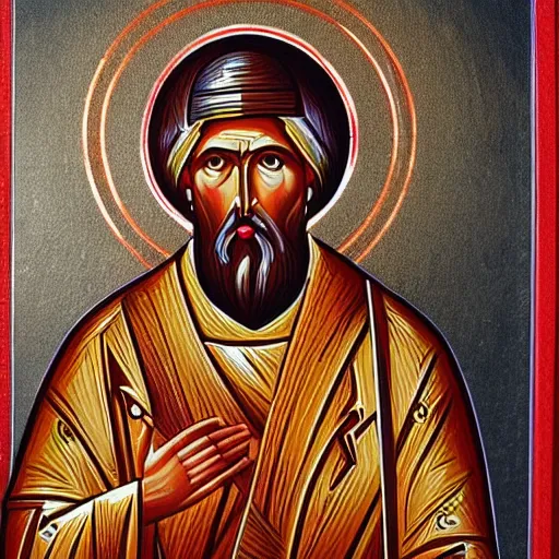 Image similar to an orthodox icon of john mcafee