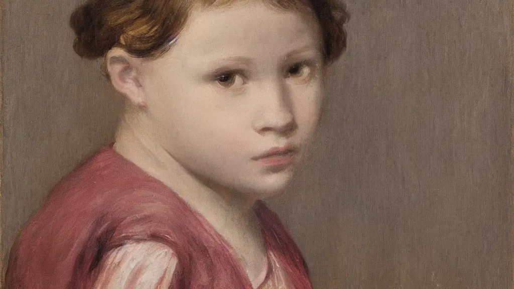Prompt: A decent young girl portrait by Palermo.