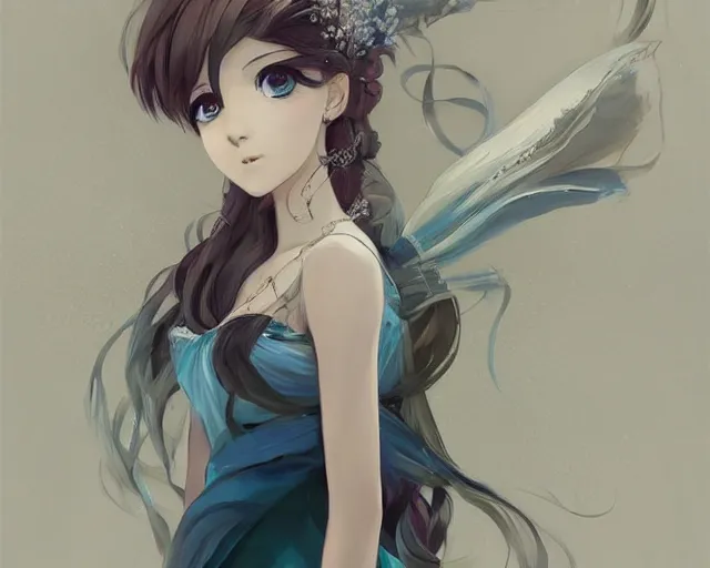 Prompt: Portrait of a beautiful young elegant ocean singer in anime style ， full of details, matte painting, concept art, smooth, by krenz cushart and wlop，Soft light atmosphere，trending on cgsociety and artstation，8kHDR，light effect，rtx on，-H 1280